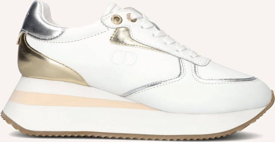 TWINSET MILANO Lage Sneakers Dames 241tcp080 Maat: 38 Materiaal: Leer
