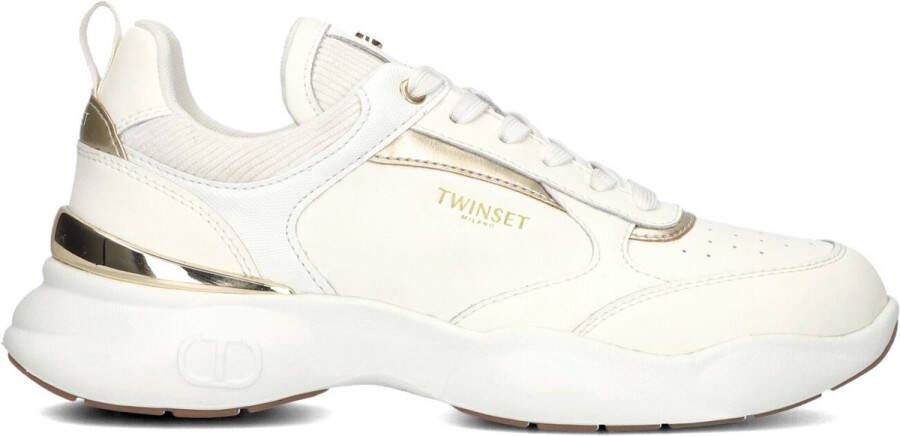 TWINSET MILANO Lage Sneakers Dames 251tcp054 Maat: 38 Materiaal: Leer Kleur: Wit