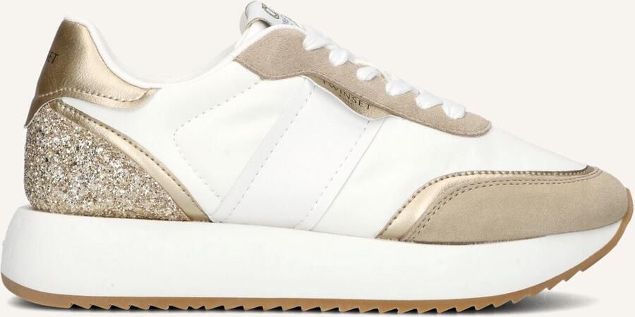 TWINSET MILANO Lage Sneakers Dames 251tcp022 Maat: 38 Materiaal: Textiel Kleur: Wit