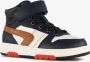 TwoDay hoge leren jongens sneakers donkerblauw - Thumbnail 1