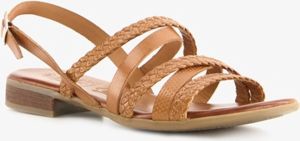 TwoDay leren dames sandalen Cognac Echt leer