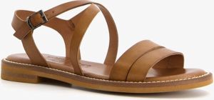 TwoDay leren dames sandalen Cognac Echt leer