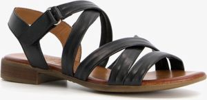 TwoDay leren dames sandalen Zwart Echt leer