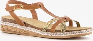TwoDay leren dames sandalen Zwart Echt leer