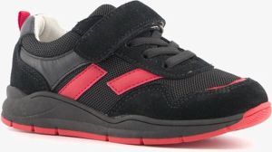 TwoDay leren jongens sneakers met rode details Zwart Echt leer
