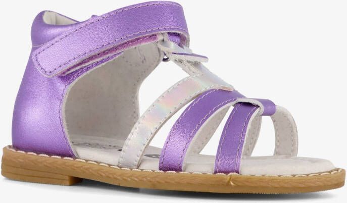 TwoDay leren meisjes sandalen metallic paarse