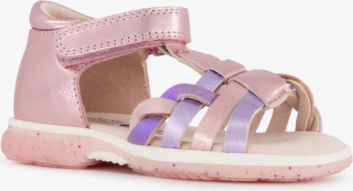 TwoDay leren meisjes sandalen metallic roze