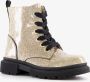 TwoDay leren meisjes veterboots goud glitters - Thumbnail 1