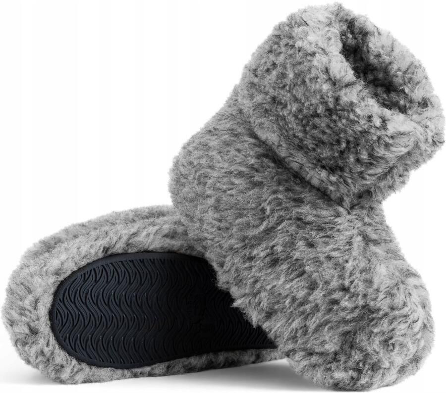 Tylbut Dames Pantoffels Wol Grijs Warm & Comfortabel