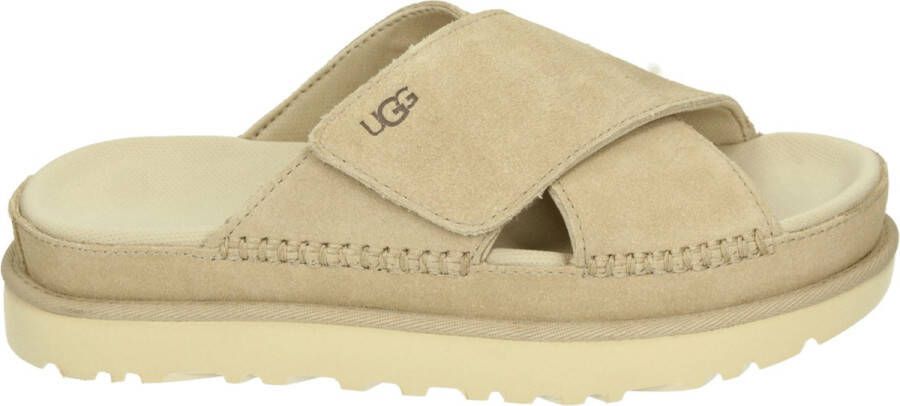 UGG Slippers Dames W Goldenstar Cross Slide Maat: 42 Materiaal: Rubber Kleur: Beige