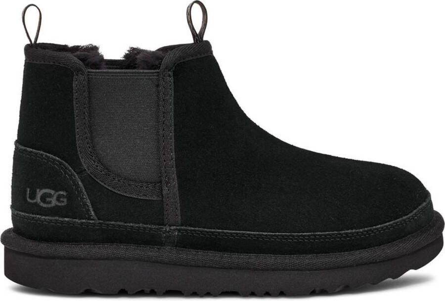Ugg K Neumel Chelsea gevoerde suède enkelboots zwart Jongens Suede 32.5