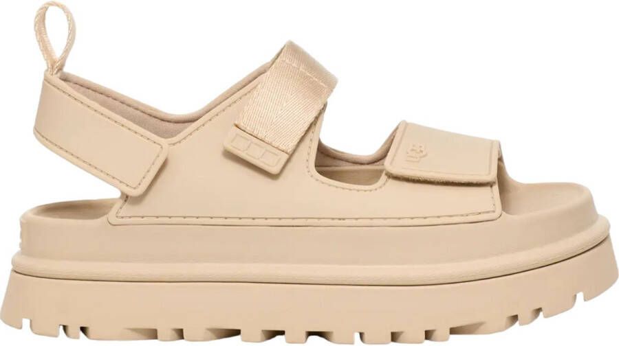 UGG Plateausandalen Goldenglow zomerschoen strandschoen plateausandaal met klittenbandsluitingen