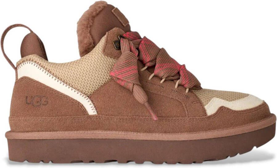 UGG Plateausneakers LOWMEL Midcut sneaker veterschoen met gewatteerde schachtrand