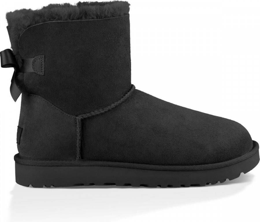 Ugg Dameslaarzen van omgekeerd schapenleer en suède voor herfst winter Black Dames
