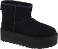 UGG Plateaulaarsjes Classic Mini Platform winterboots plateau laarzen instap laarzen om in te stappen - Zwart