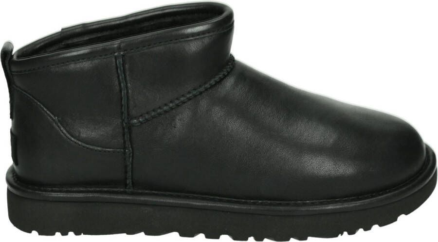 UGG CLASSIC ULTRA MINI LEATHER W Volwassenen Gevoerde laarzen Kleur Zwart -  Schoenen.nl