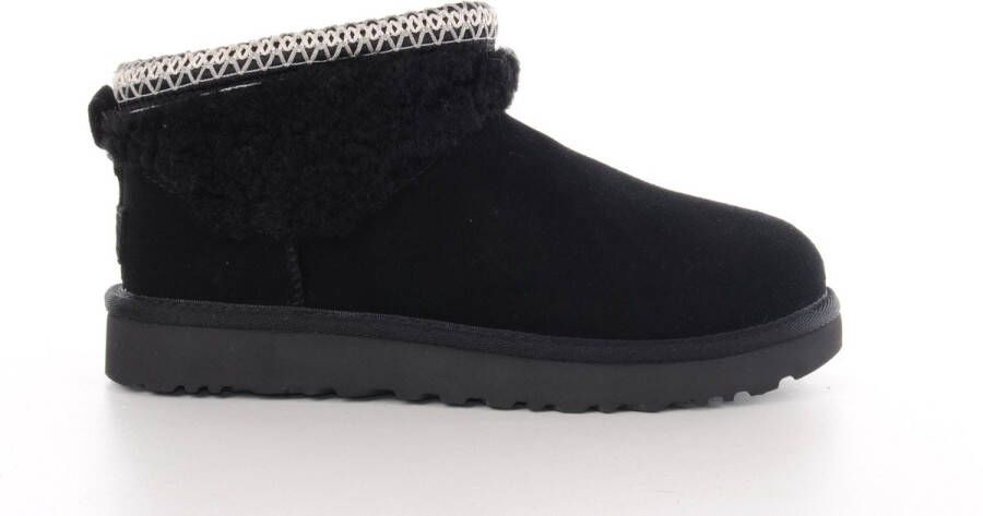 UGG Boots zonder sluiting CLASSIC ULTRA MINI MAXI CURLY winterlaarzen snowboots met etnische textielband aan de schacht