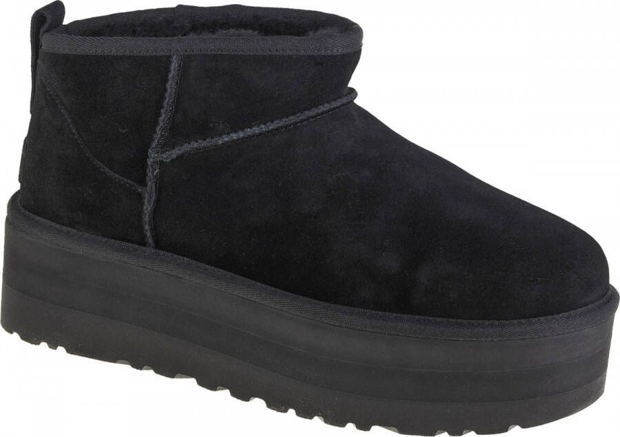 UGG Vachtlaarzen Dames W Classic Ultra Mini Platform Maat: 41 Materiaal: Suède Kleur: Zwart - Foto 2