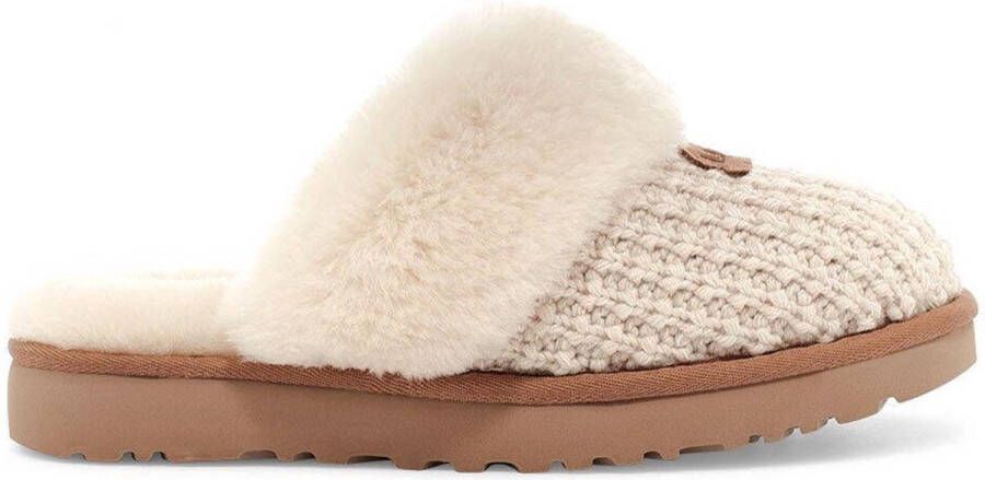 Ugg Comfortabele Gebreide Schapenvacht Instappers Beige Dames - Foto 4