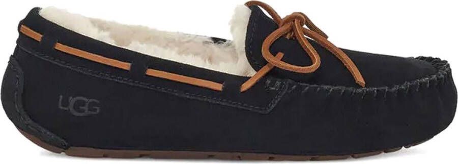 UGG Pantoffels Dames Sloffen Instappers Suède Harde zool Dichte hiel 1107949 Zwart