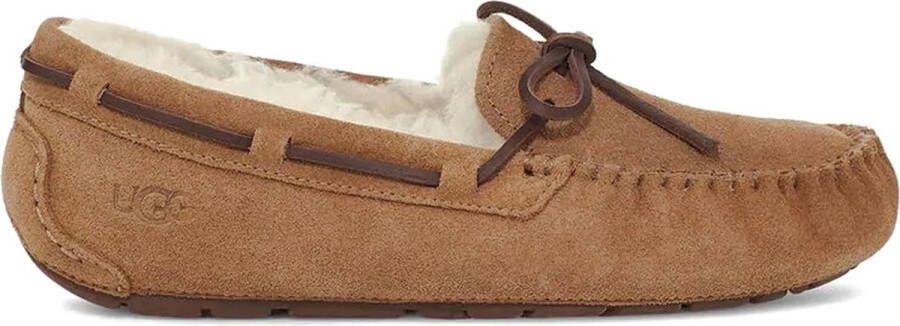 UGG Pantoffels Dames Sloffen Instappers Suède Harde zool Dichte hiel 1107949 Cognac - Foto 19