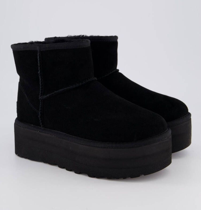 UGG Plateaulaarsjes Classic Mini Platform winterboots plateau laarzen instap laarzen om in te stappen