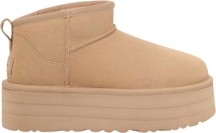 UGG's Bruin Tinten W Classic Ultra Mini Platform Vachtlaarzen Warme Laarzen Dames Beige - Foto 3