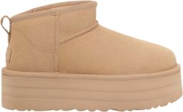 UGG's Bruin Tinten W Classic Ultra Mini Platform Vachtlaarzen Warme Laarzen Dames Beige