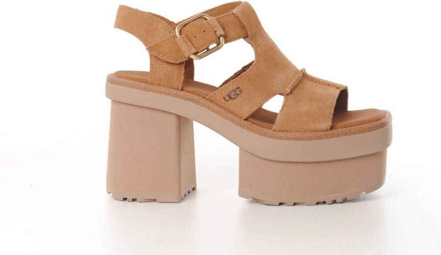 UGG dames sandal boucle new heights suede camel