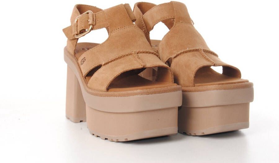 UGG dames sandal boucle new heights suede camel