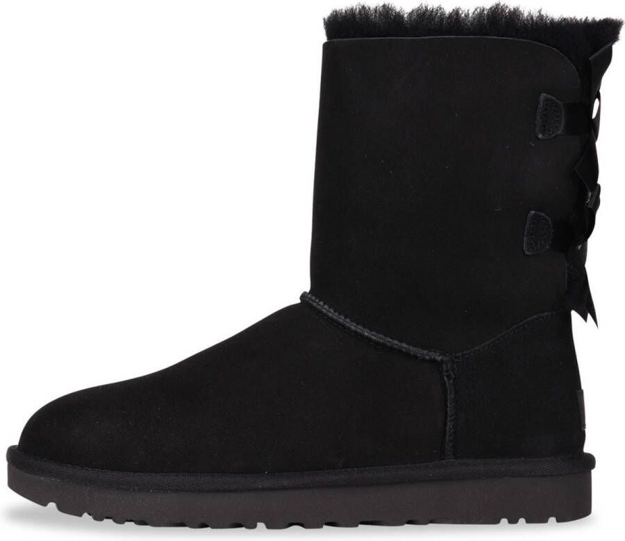 Ugg Dameslaarzen van omgekeerd schapenleer en suède voor herfst winter Black Dames - Foto 3