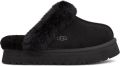 UGG Pantoffels Dames Sloffen Instappers Suède Harde zool Dichte hiel 1130876 Zwart - Zwart