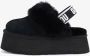 Ugg Zwarte suède en wollen slipper sandaal met 5 cm sleehak Zwart Dames - Thumbnail 1