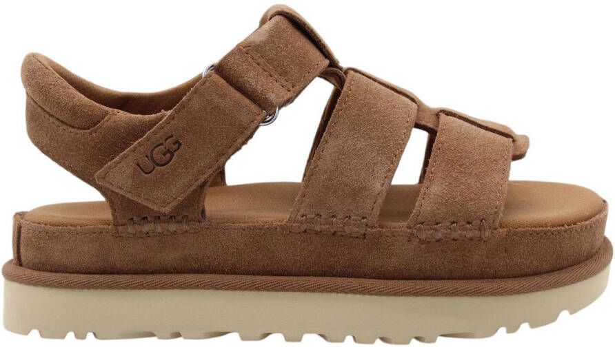 UGG Plateausandalen GOLDENSTAR STRAP plateausandaal flat met zacht voetbed
