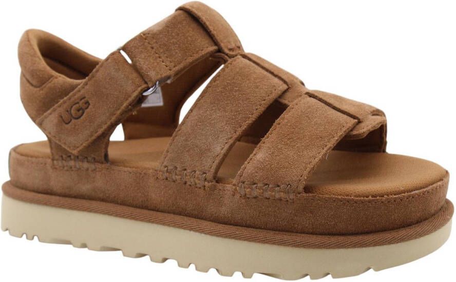 UGG Plateausandalen GOLDENSTAR STRAP plateausandaal flat met zacht voetbed
