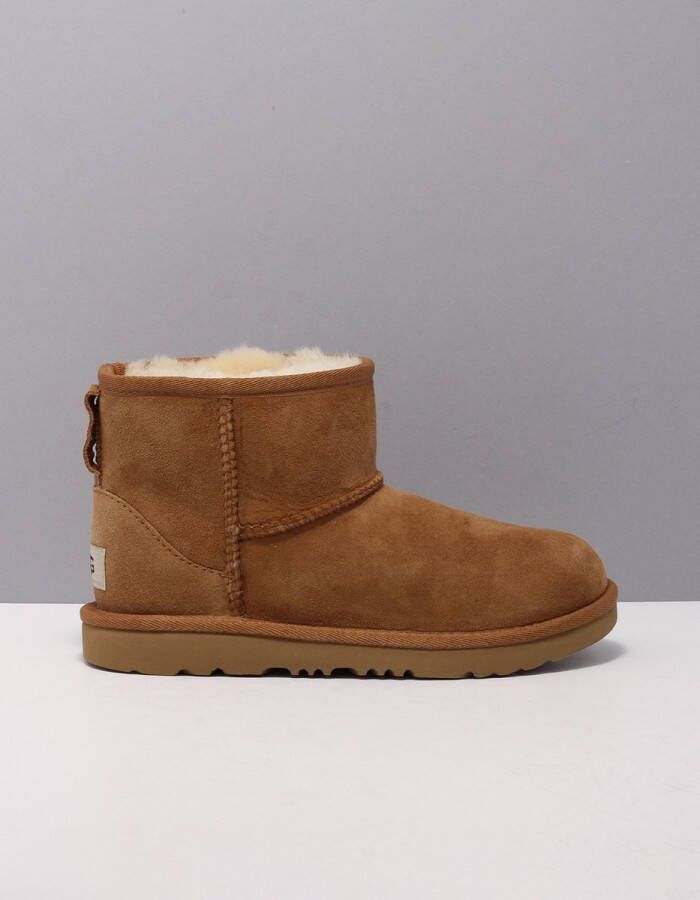 Ugg Classic Mini II suède enkelboots camel Bruin Suede 32.5
