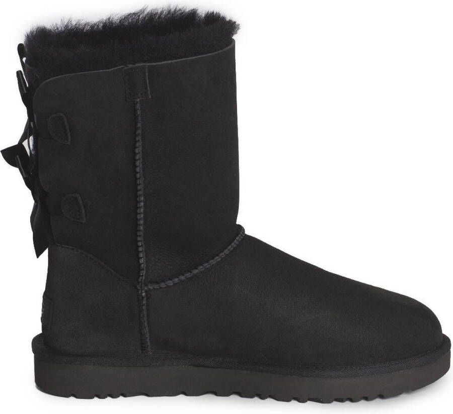 Ugg Dameslaarzen van omgekeerd schapenleer en suède voor herfst winter Black Dames - Foto 2