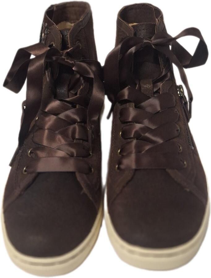 UGG Leather Dames Sneaker Blaney Crystals 1008490 CHOCO