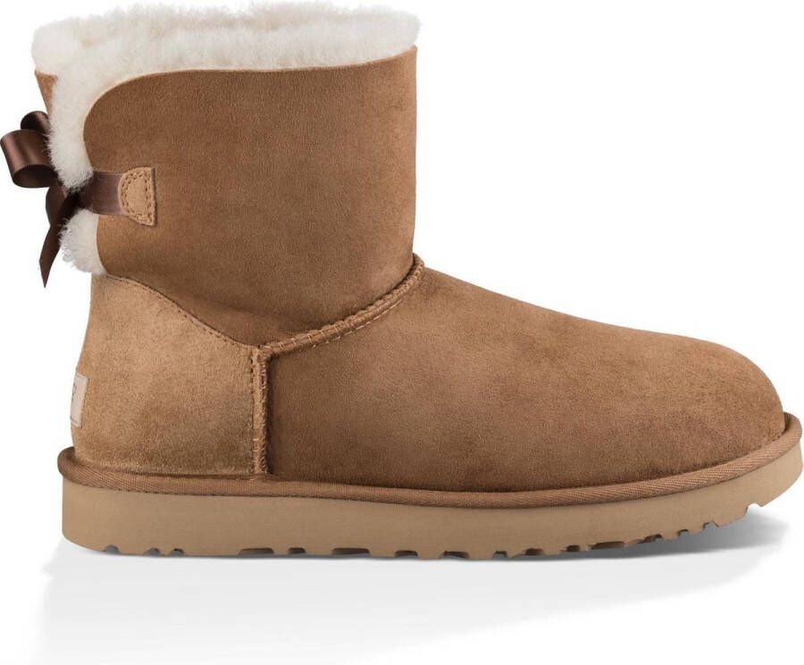 Ugg Dameslaarzen van omgekeerd schapenleer en suède voor herfst winter Beige Dames