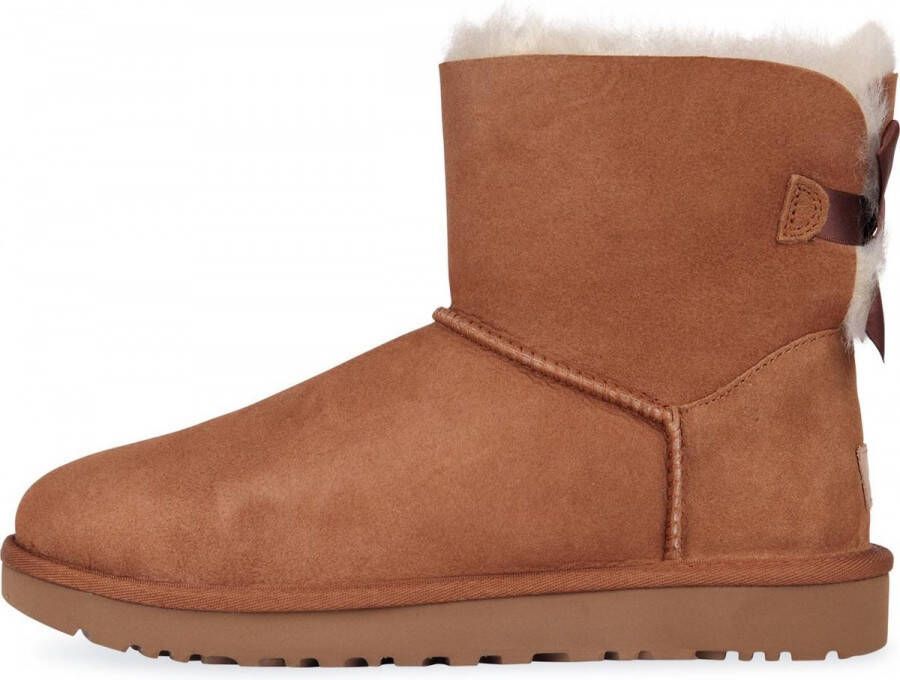 Ugg Dameslaarzen van omgekeerd schapenleer en suède voor herfst winter Beige Dames