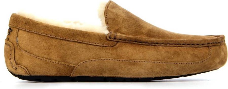 UGG Pantoffels Heren Sloffen Instappers Wol Harde zool Dichte hiel 1101110 Cognac