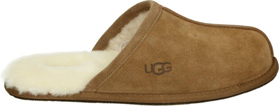 UGG Pantoffels Heren Sloffen Instappers Wol Harde zool Open hiel 1101111 Cognac - Foto 3