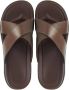 UGG Mannen Leren Effen Slippers Slides 1117476 Bruin - Thumbnail 2