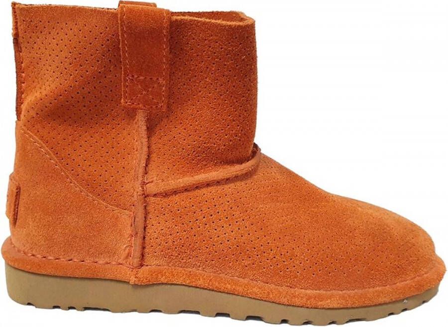 BOOTS UGG Suede Dames Boot Classic Unlined Mini Perf 1016852 Orange (Fop)