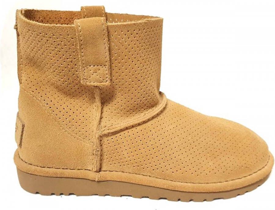 BOOTS UGG Suede Dames Boot Classic Unlined Mini Perf 1016852 Tan (Taw)