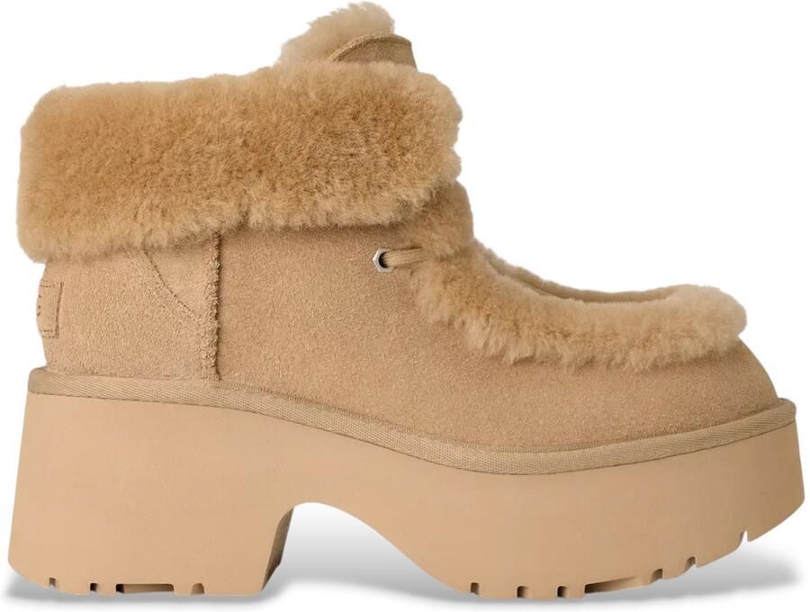 UGG Beige Esmee Leren Enkellaarsjes