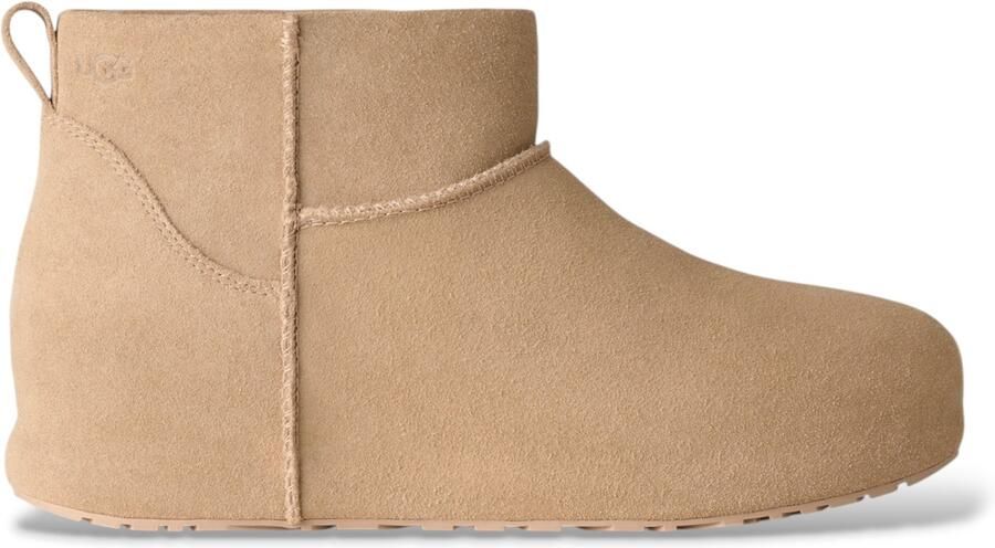 UGG Beige leren Classic Mini Enwrap enkellaarsjes