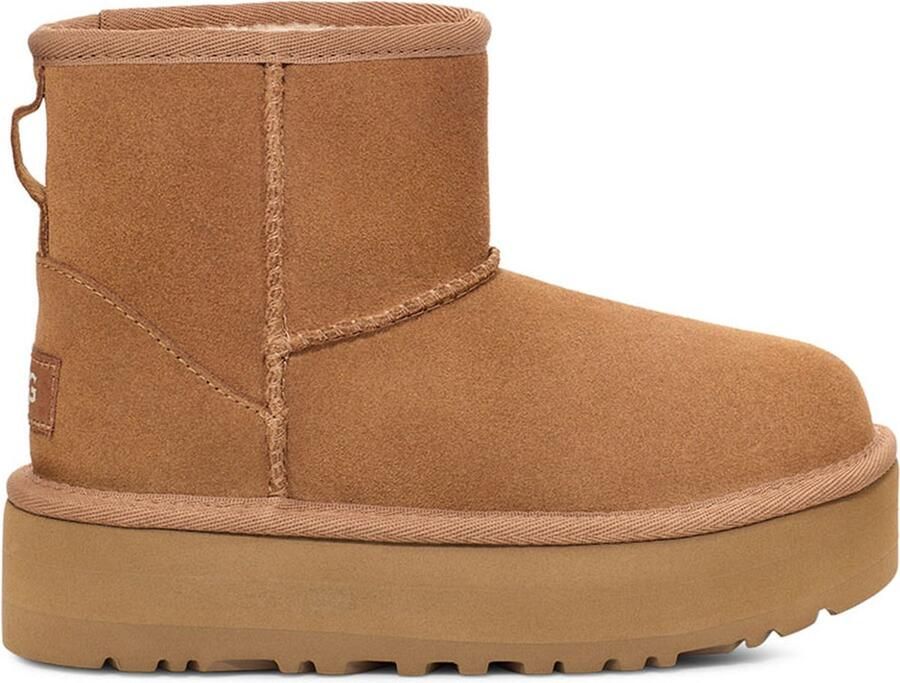 Ugg suède platform enkelboots camel Bruin Suede 33.5