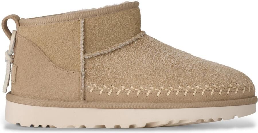 UGG Classic Ultra Mini Leren Laarsjes Biarritz lichtbruin