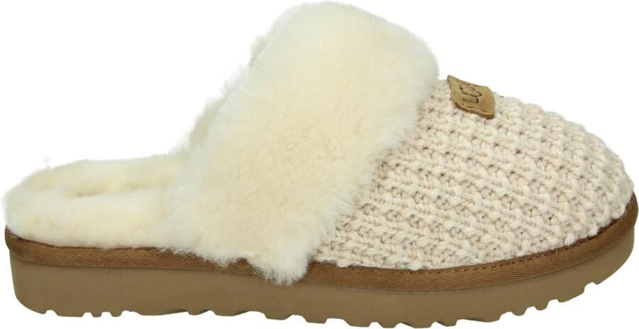 Ugg Comfortabele Gebreide Schapenvacht Instappers Beige Dames - Foto 9
